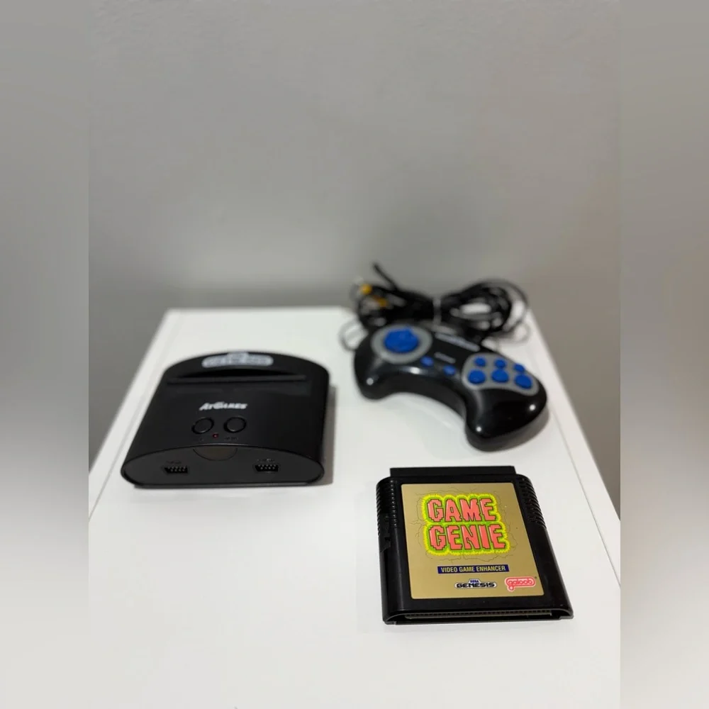 AtGames Sega Genesis Classic Console + Game Genie + Controller Retro Gaming